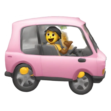 fally dans une voiture sticker