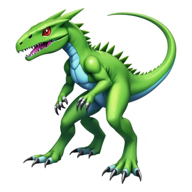  Cool Edgy Shiny Spectrobes-Digimon-Fakemon-Raptor-Reptile full body sticker