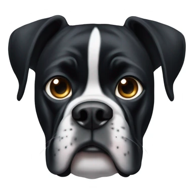 Black boxer dog who is the most handsome guy sticker