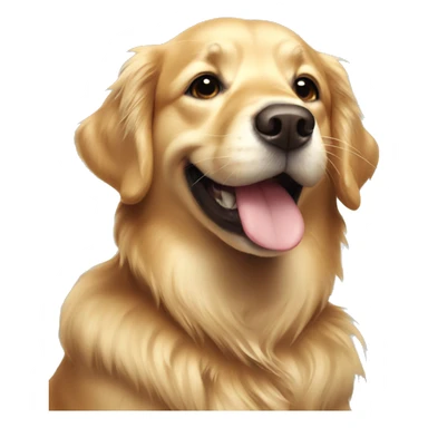 Golden retriever smiling sticker