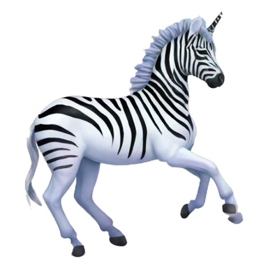 Zebra sparkling nebula unicorn Pegasus collage roses flowers palm trees sticker