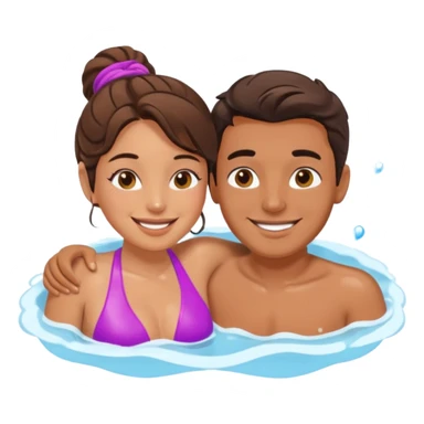 couple in love in a jacuzzi sticker