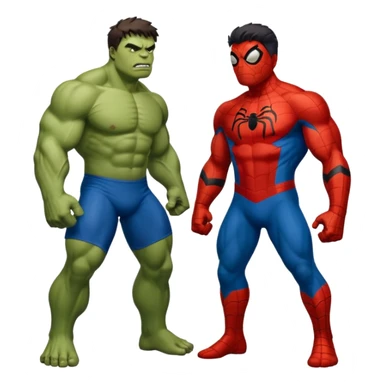 hulk e   homem aranha sticker