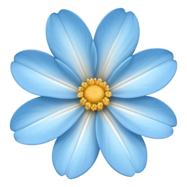 light blue flower with white middle sticker