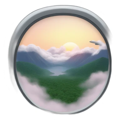 airplane window nature sticker