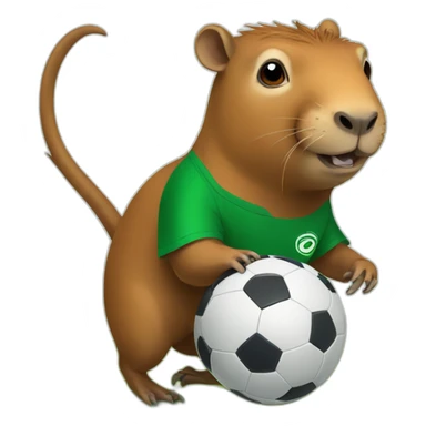 capibara playing soccer sticker