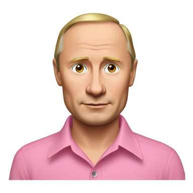 putin in pink shirt sticker