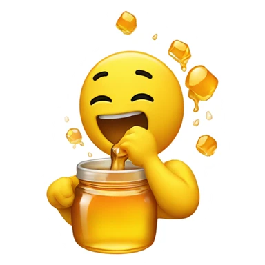 yellow emoji throwing up honey sticker