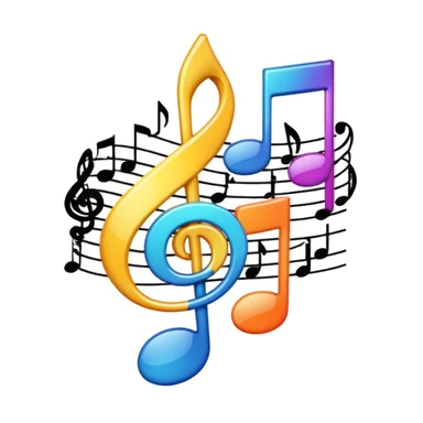 Thanks with musical notes  sticker