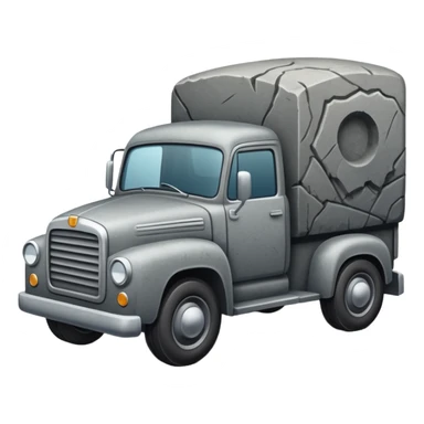 grave stone with a truck engraved in jt sticker