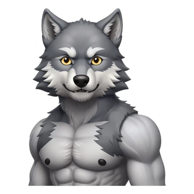 Wolf with six pack sticker