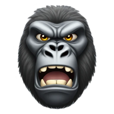 angry silverback gorilla sticker