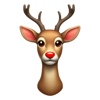 Deer with glowing red nose sticker