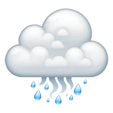 delicate floating steam cloud semi-transparent sticker