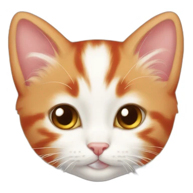 red kitten with a white bow sticker