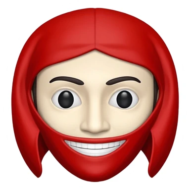 Emoji de la película La casa de papel máscara y la ropa rojo y la máscara realista  sticker
