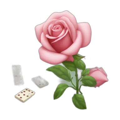 Domino rose avec un bouteille d'oasis sticker