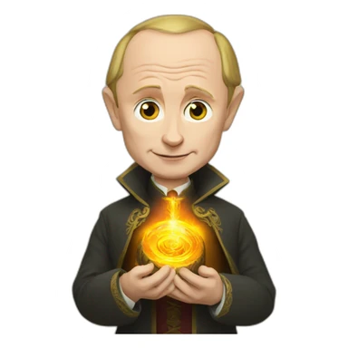 Vladimir putin holding lord of ring sticker