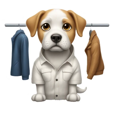 Dog in Wardrobe sticker