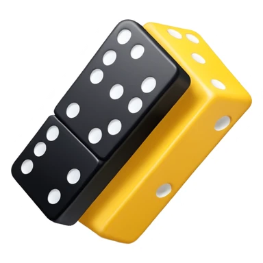 Prompt 16: "One source of income = HUGE risk."
Graphic: 🧱 Domino block icon (white) tipping yellow.
Animation: Block falls over.
Background: Transparent.
 sticker
