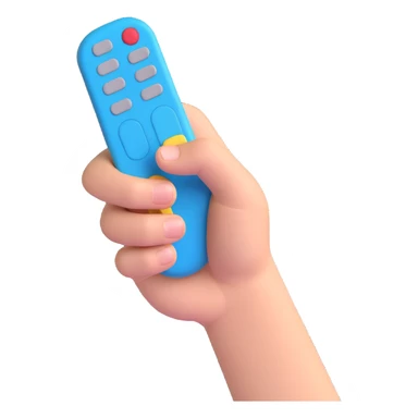 hand holding a clicker remote, fist gesture sticker