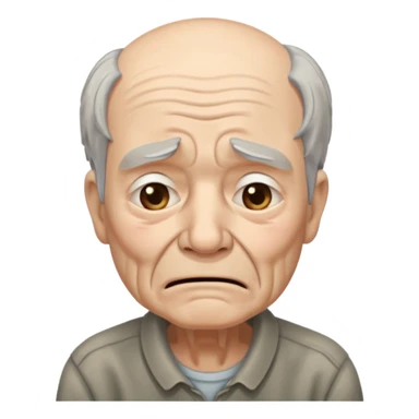 old man crying sticker