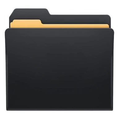 a black top tab file folder sticker