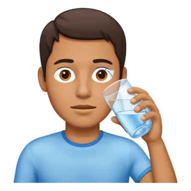 man drinking water  sticker