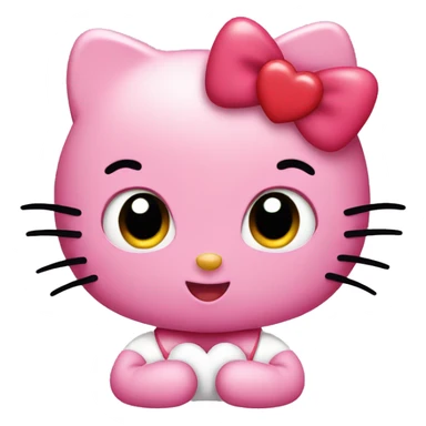 Hello kitty with heart eyes sticker