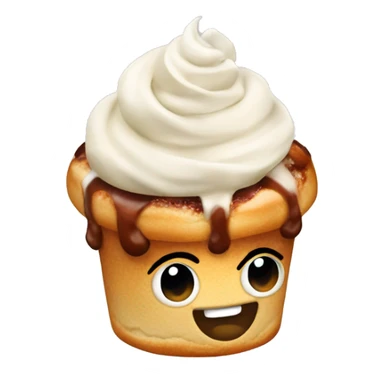 Cinnabon with cream  sticker