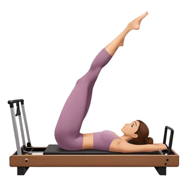 Reformer Pilates brown hair  sticker