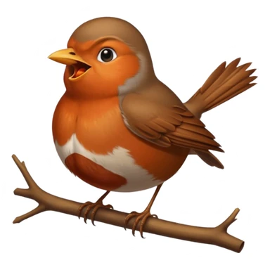 un rouge gorge chante fort sticker