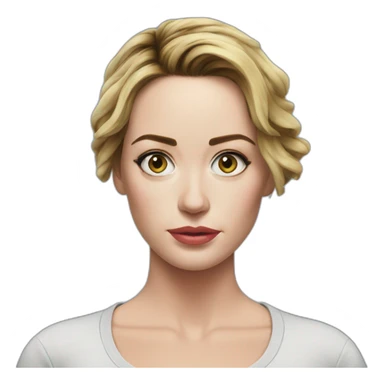 Emily blunt serious wearing tee sticker