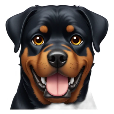 Rottweiler face sticker