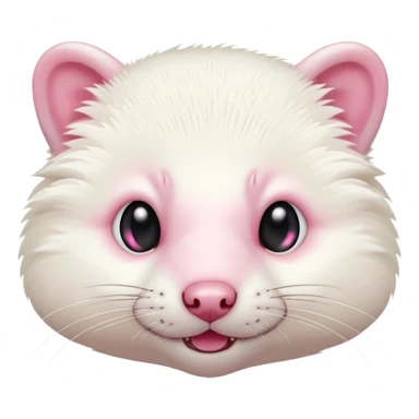Ios 9.1 emoji style, albino ferret sticker