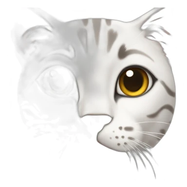 White Bengal cat sticker