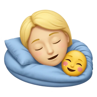 yellow face emoji, gentle smile, Zzz above the head, sleeping, classic emoji style sticker