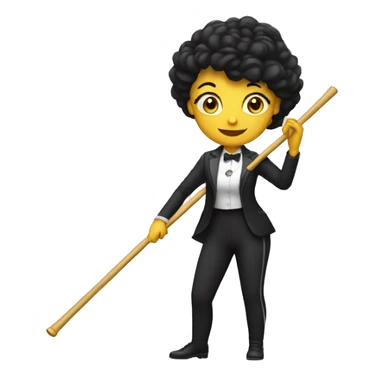 woman Musical conductor holding a baton sticker