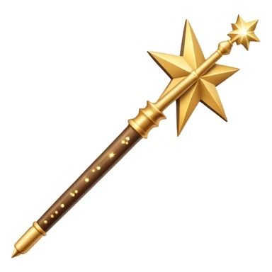 modern magic wand creating perfect schedule with sparkles, 3D elegant style, golden glow, clean aesthetic sticker
