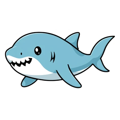 A cute shark sticker sticker