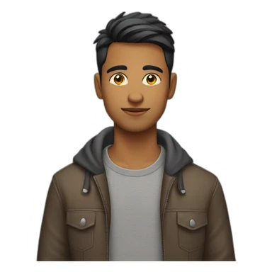 Young Indian guy with clean haircut sticker