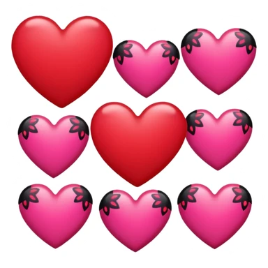 Really cool heart emoji for my sexy girlfriend that’s mainly  red & black. With just super super tiny hot pink butterflies on it.  sticker