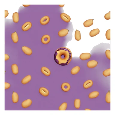 Eggplant through a donut hole sticker