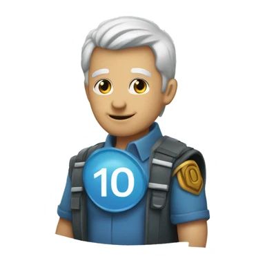 un numero 10 con un signo de porcentaje al lado  sticker