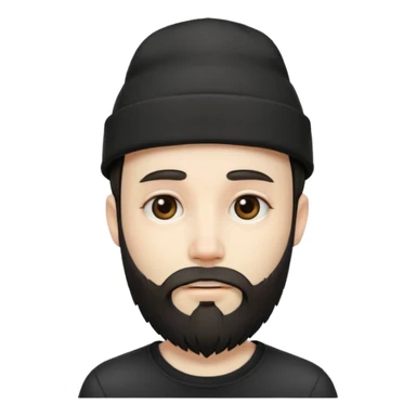 This emoji features an emo-style character with a beard and hat, capturing the emo aesthetic. sticker