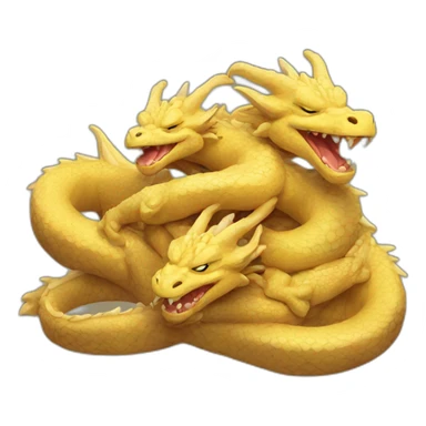 Three headed dragon sleep sticker