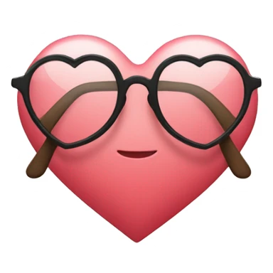 glasses in the form of hearts sticker