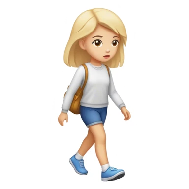 Girl walking away  sticker