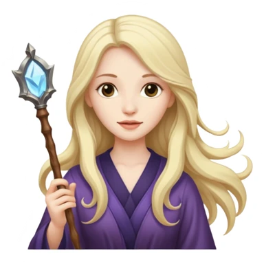 beautiful-haired woman with a wand sticker