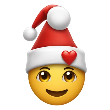 Heart with Xmas hat sticker